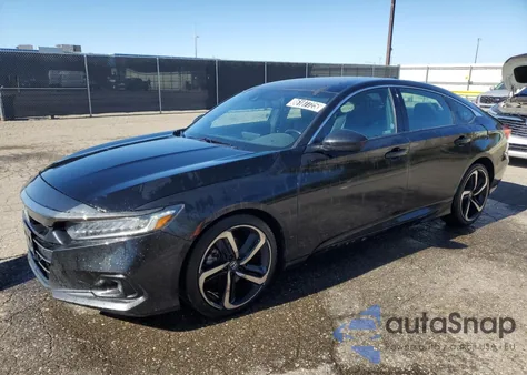2021 Honda Accord Sport из США, поврежденный, VIN 1HGCV1F3XMA064053
